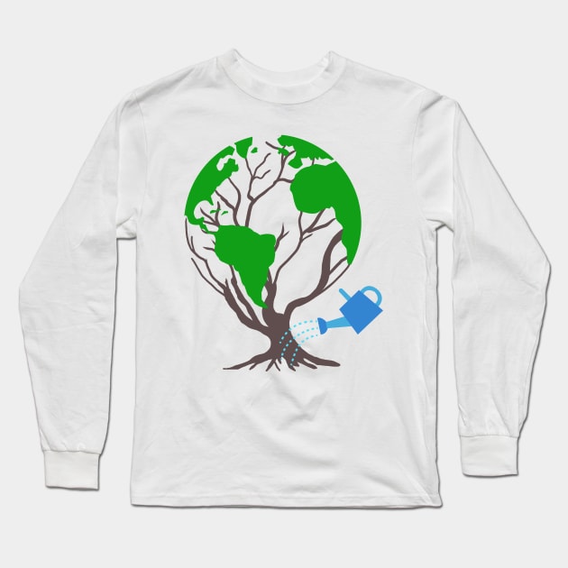 Earth day Plant A Tree Save Our Planet Long Sleeve T-Shirt by Mesyo